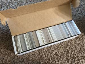 lot 129 image: Box of Baseball Cards, Single Box Featuring Mix of Years, Brands and Players