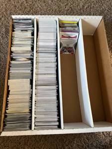 lot 130 image: Box of Baseball Cards, Several Hundred Cards Featuring Mix of Players, Years and Brands