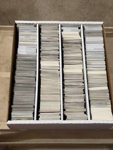 lot 148 image: Large Box of Baseball and Football Cards, NFL and MLB, Mostly Cards from 1990s to 2010s