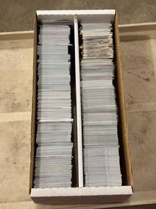 lot 156 image: Medium Sized Box of Sports Cards, Mixed Sports, Shiny Metallic Looking Cards
