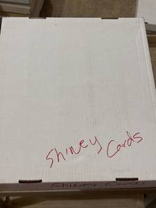 lot 174 image: Large Box of Shiny Sports Cards, Mix of Sports, Brands and Years