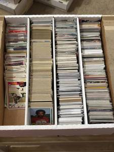 lot 175 image: Large Box of Sports Cards, 1970s to Current, Mix of Sports Included