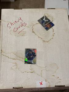 lot 185 image: Large Box of Sports Cards, Mixed Sports, Box Says Shiny Cards Included
