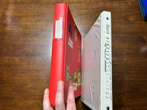 lot 245 image: Two Binders for Sports Cards and Trading Cards, White and Red Binders With Sleeves