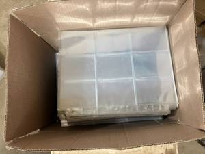 lot 252 image: Box of Sports Card Binder Plastic SleevesPages to Hold Sports Cards