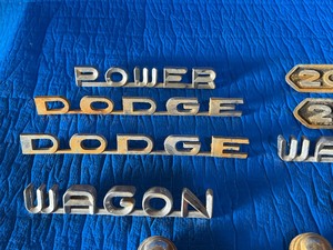 HUGE LOT OF Dodge Power Wagon 200 Body Parts and EMBLEMS ! Fenders , Box, End gate , GRILL! Barn Find of the Auction !