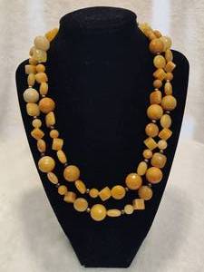 lot 65 image: 925 Jay King DTR Natural Yellow Opal Beaded Necklace