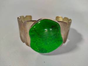 925 Jay King DTR Sterling Silver Green Turquoise Cuff Bracelet