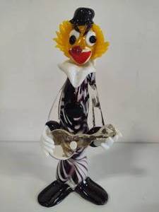 lot 27 image: Murano Glass Clown Figurine