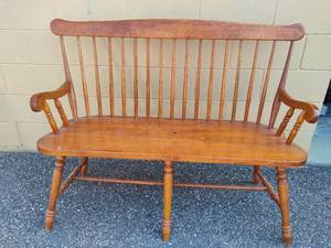 lot 41 image: Wood Bench for Two