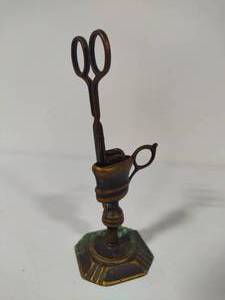 lot 102 image: Brass Candle Snuffer wStand