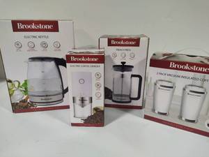 lot 108 image: Brookstone Coffee Accessories New in Box