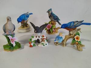 lot 124 image: Lenox & Lefton Porcelain Bird Collection