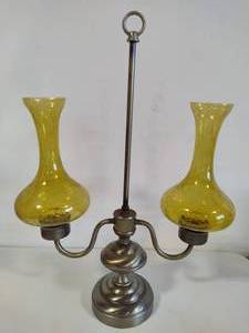 lot 135 image: Hand Blown Glass Candle Holder