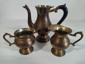 lot 144 image: Brass Tea Set