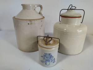 lot 152 image: Three Stoneware Crocks