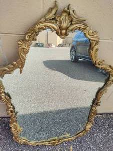 lot 160 image: Large Gold Tone Mirror