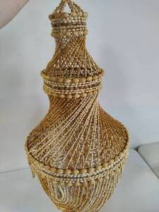 lot 168 image: Beaded Seashell Chandelier