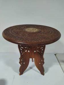 lot 176 image: Hand Carved Side Table