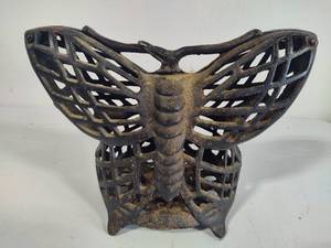 lot 227 image: Cast Iron Butterfly Outdoor Candle Holder