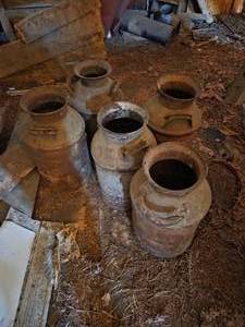 lot 52 image: 5- Milk Cans (No Lids)