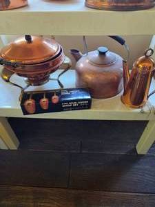 lot 86 image: Copper Utensils (Middle Shelf)
