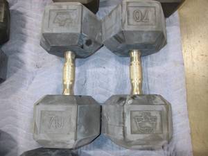 lot 484 image: HAMPTON URETHANE DUMBELLS