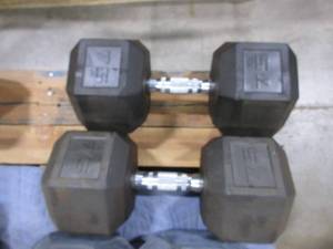 lot 488 image: URETHANE DUMBELLS