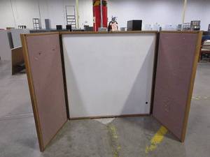 lot 496 image: WALL MOUNT MIXED MEDIA BOARD IN OAK CASE