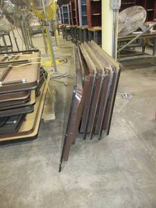 lot 531 image: OLD SCHOOL FOLDING TABLES