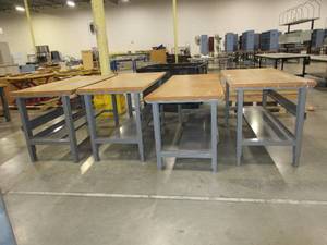 lot 595 image: U-LINE ADJUSTABLE HEIGHT PACKING TABLES