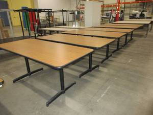 lot 600 image: STEELCASE WORK TABLES