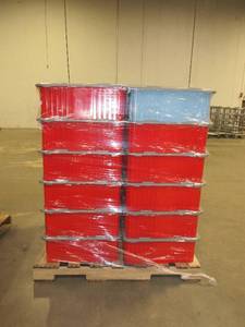 lot 449 image: LEWIS BINS RED DIVIDER BOXES WITH LIDS