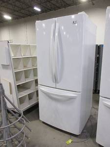 lot 464 image: LG FRENCH DOOR REFRIGERATOR IN WHITE