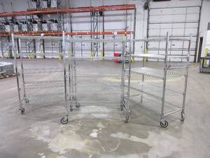 lot 302 image: CARI-ALL STAINLESS STEEL ROLLING CARTS