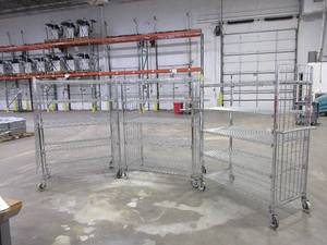 lot 309 image: CARI-ALL STAINLESS STEEL ROLLING CARTS