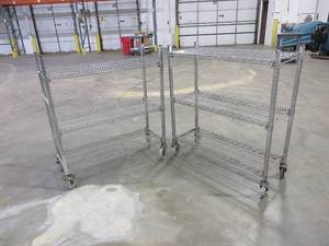 lot 316 image: CARI-ALL STAINLESS STEEL ROLLING CARTS
