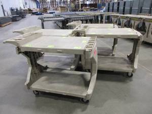 lot 322 image: AKRO-MILS, ASSORTED, BEIGE PLASTIC, ROLLING UTILITY CARTS