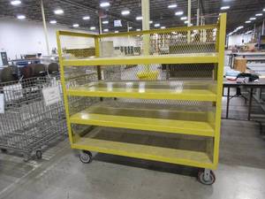 lot 336 image: RELIUS, YELLOW, STEEL, HEAVY DUTY ROLLING CART.
