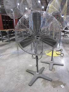lot 350 image: QLTY POWERFUL STAND FAN ON STEEL BASE