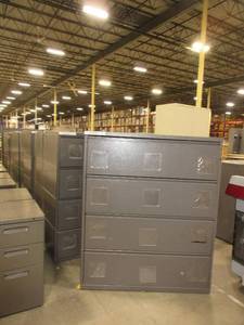 lot 614 image: HERMAN MILLER MERIDIAN LATERAL FILE CABINETS
