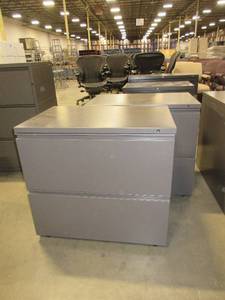 lot 619 image: HERMAN MILLER LATERAL FILE CABINETS