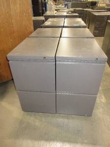 lot 637 image: HERMAN MILLER 2 DRAWER PEDESTAL FILE CABINETS