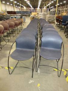 lot 654 image: STEELCASE STACKER CHAIRS