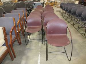 lot 655 image: STEELCASE STACKER CHAIRS