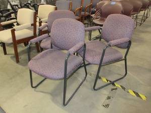 lot 656 image: NIGHTINGALE UPHOLSTERED RECEPTION CHAIRS