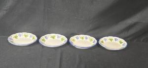 lot 31 image: Set of 4 Giovanni Vietri Hand Painted Oval Ceramic Serving Dishes