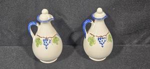 lot 42 image: Giovanni Vietri Hand Painted Ceramic Oil and Vinegar Set