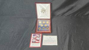 lot 116 image: 2014 United States Presidential Golden Dollar Coin Set in Display Case