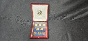 lot 117 image: 2010 United States Presidential Dollar Coin Set in Display Case